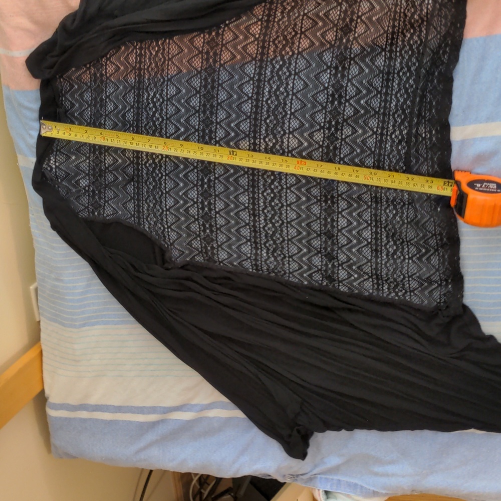 Black Cardigan with Lace Back - Picture 6 of 8